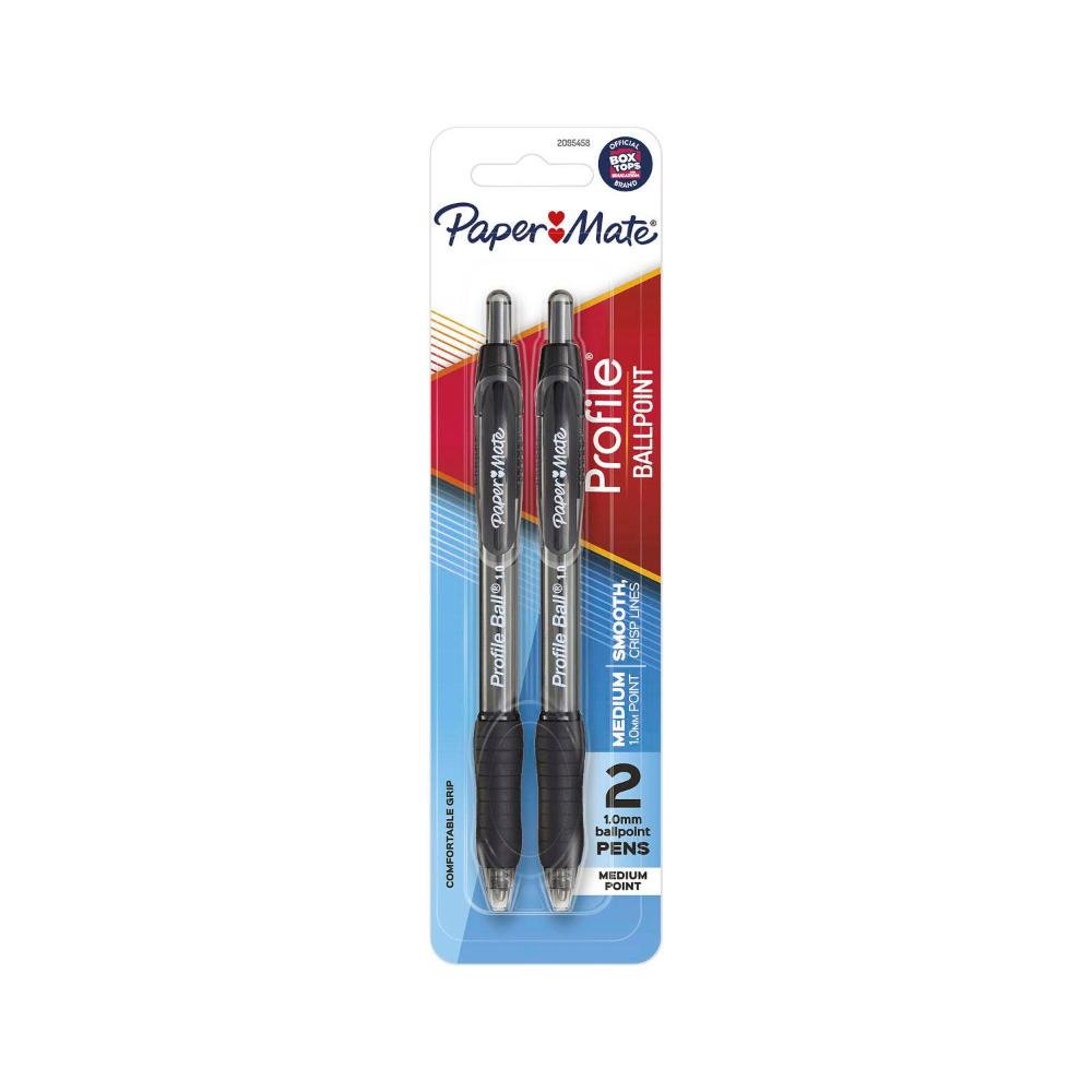 Paper Mate Profile Pen Black - 2 pack