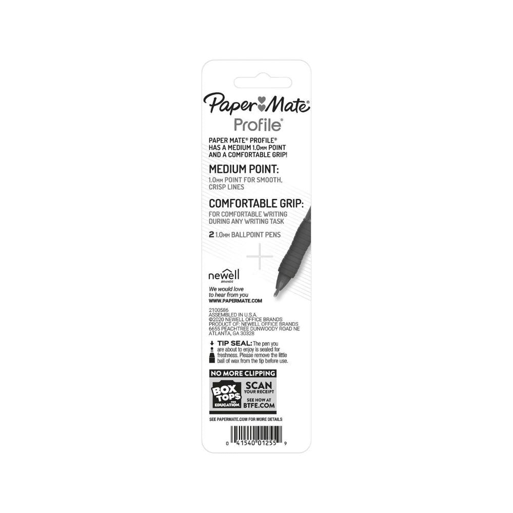 Paper Mate Profile Pen Black - 2 pack