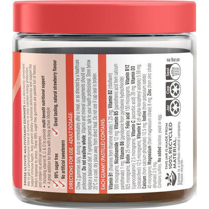 Swisse Ultivite Multivitamin Gummies For a Daily Blend Of Nutrients 60 Pack