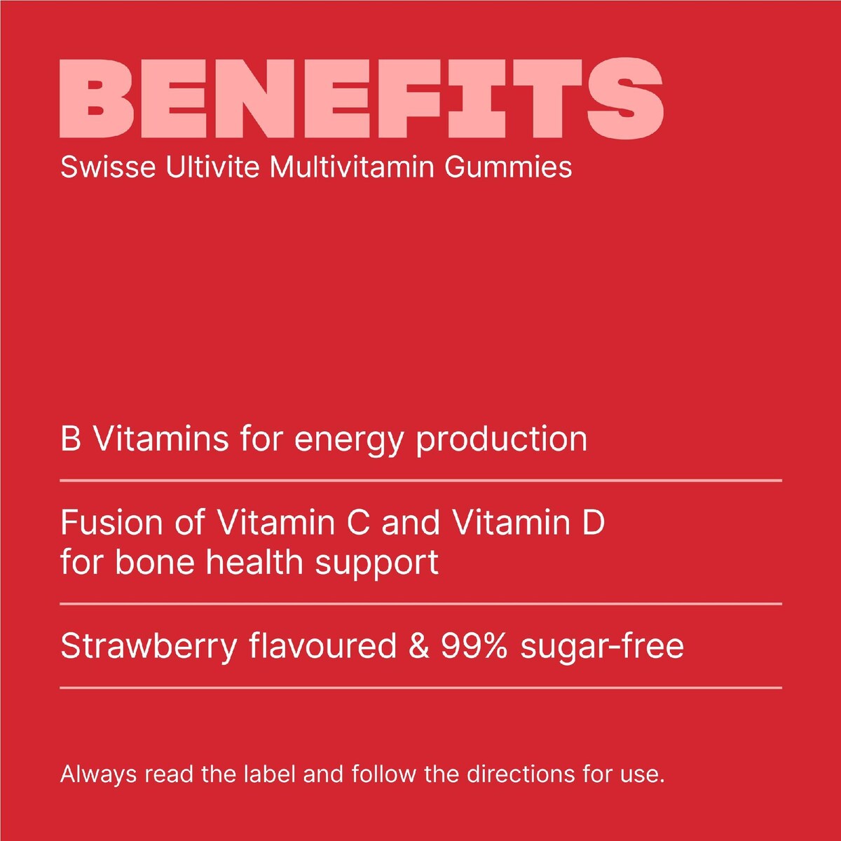 Swisse Ultivite Multivitamin Gummies For a Daily Blend Of Nutrients 60 Pack