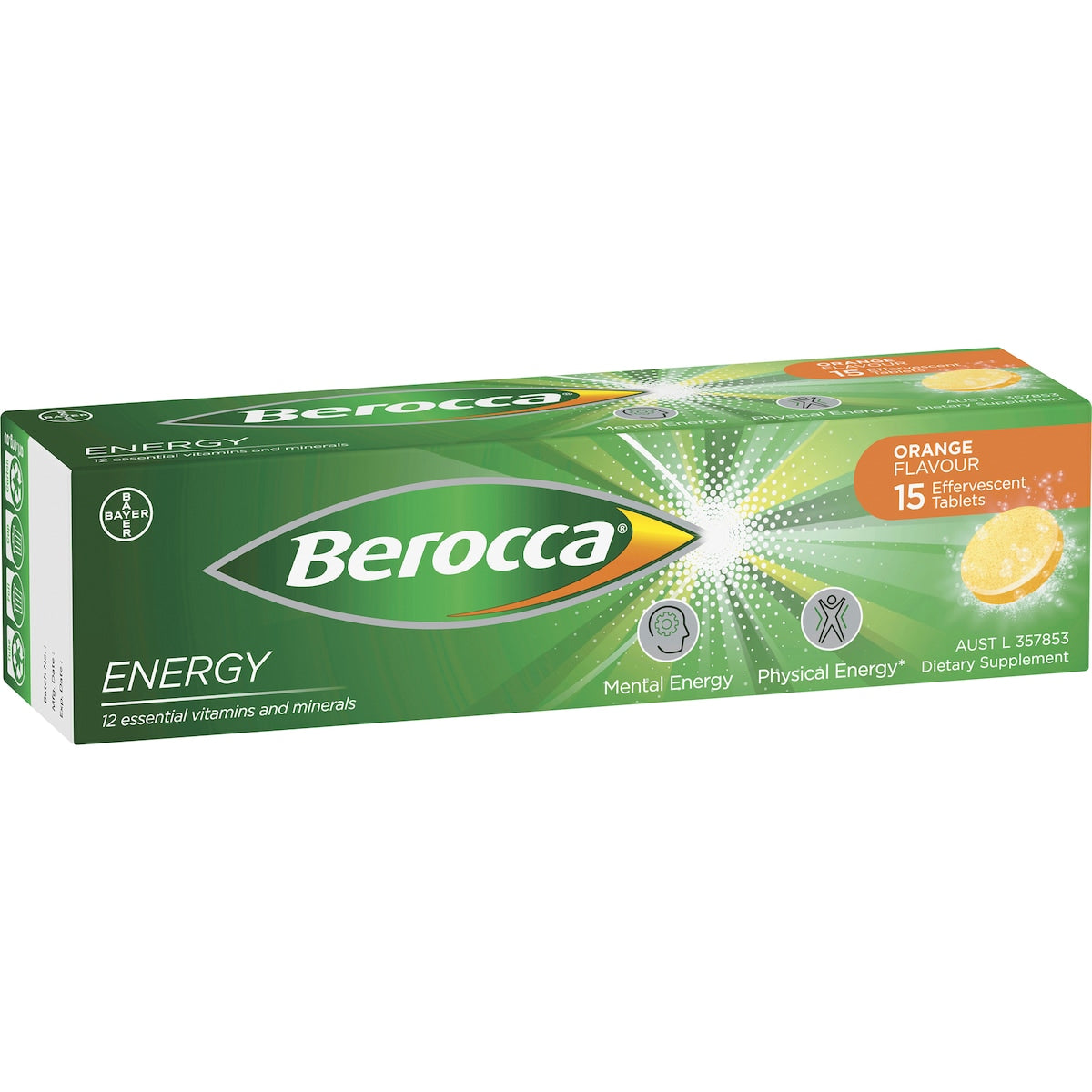 Berocca Vitamin B & C Orange Flavour Energy 15 pack