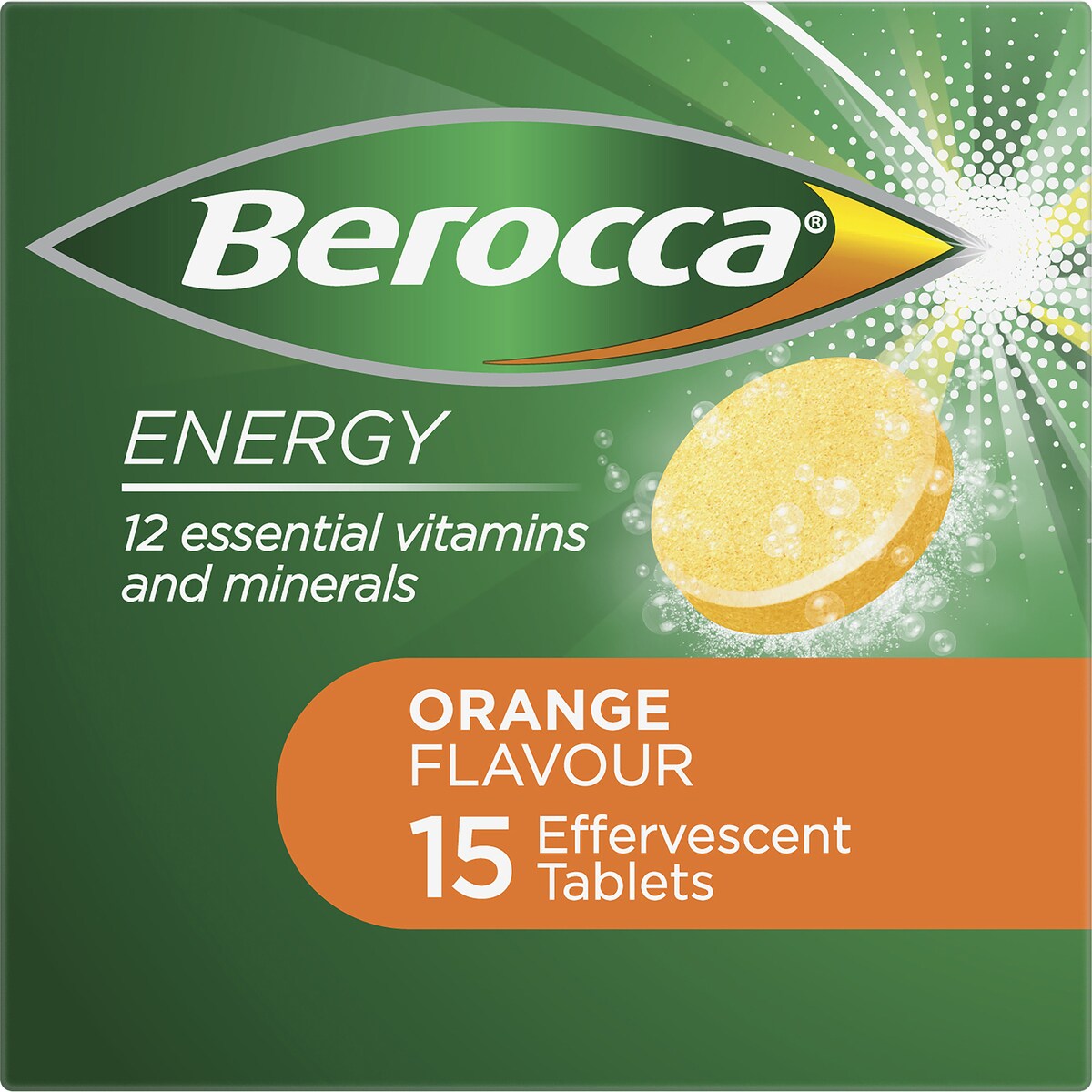 Berocca Vitamin B & C Orange Flavour Energy 15 pack