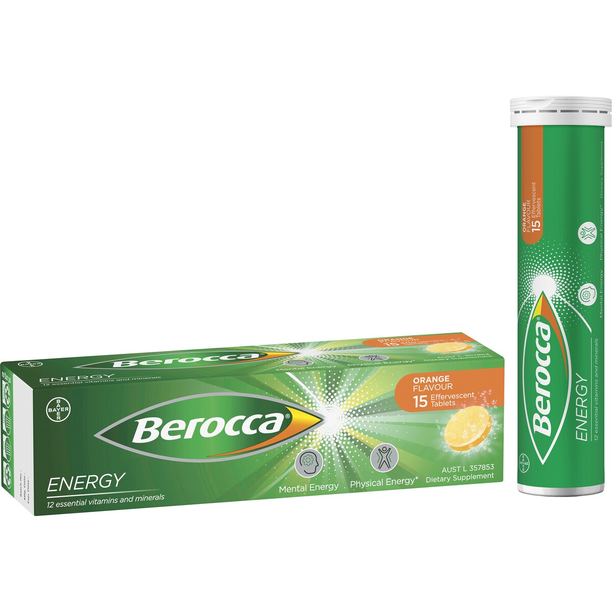 Berocca Vitamin B & C Orange Flavour Energy 15 pack