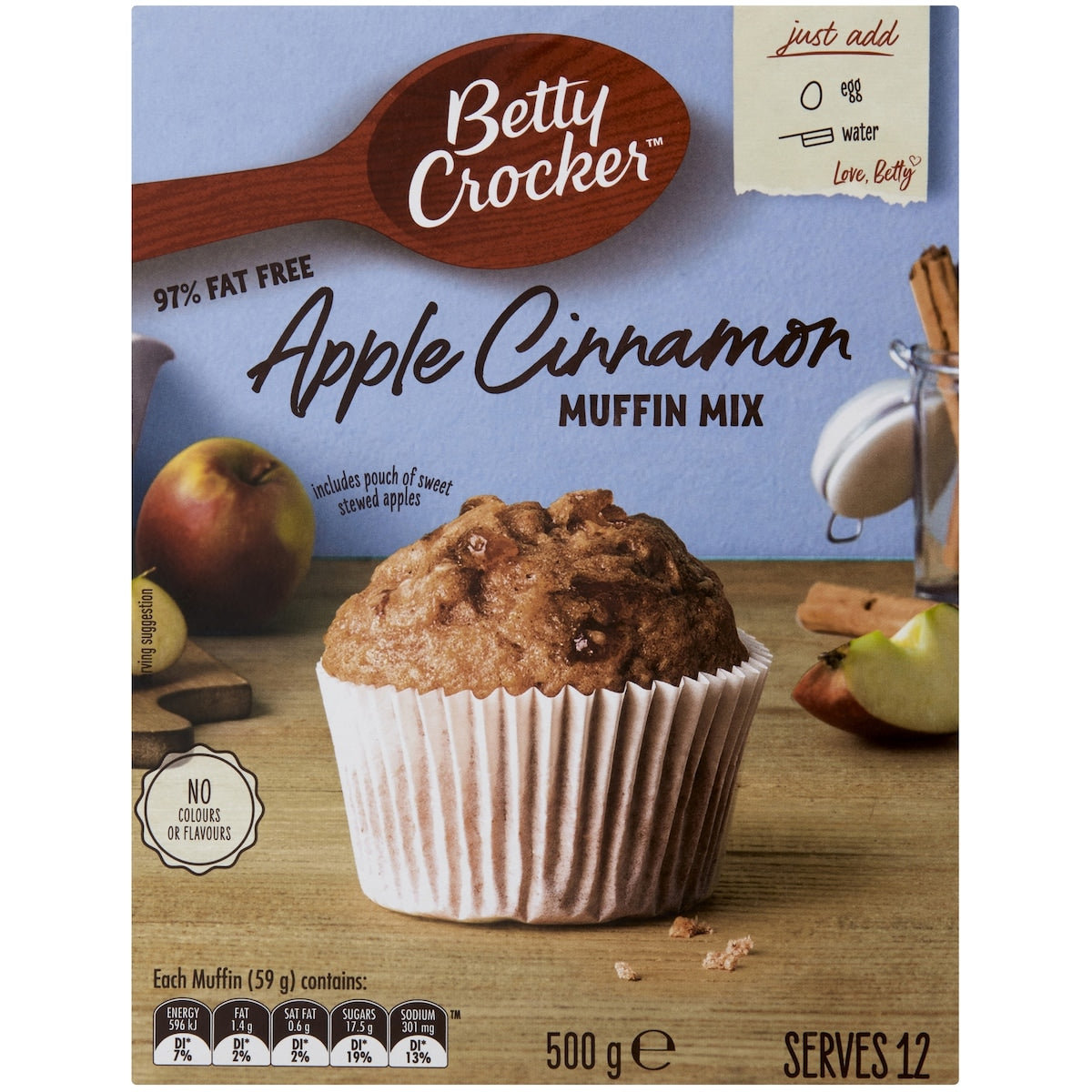 Betty Crocker Apple & Cinnamon Muffin Mix 500g