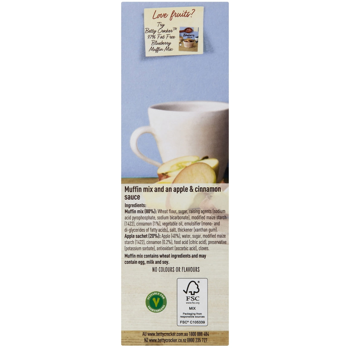 Betty Crocker Apple & Cinnamon Muffin Mix 500g