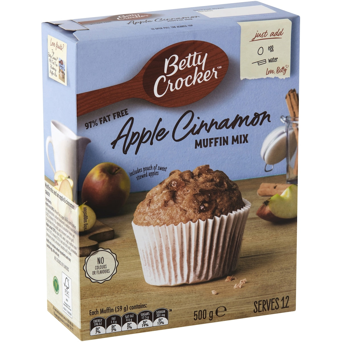 Betty Crocker Apple & Cinnamon Muffin Mix 500g