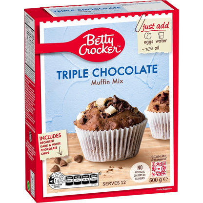 Betty Crocker Triple Chocolate Muffin Mix Muffin Mix 500g