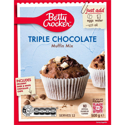 Betty Crocker Triple Chocolate Muffin Mix Muffin Mix 500g
