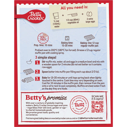 Betty Crocker Triple Chocolate Muffin Mix 500g