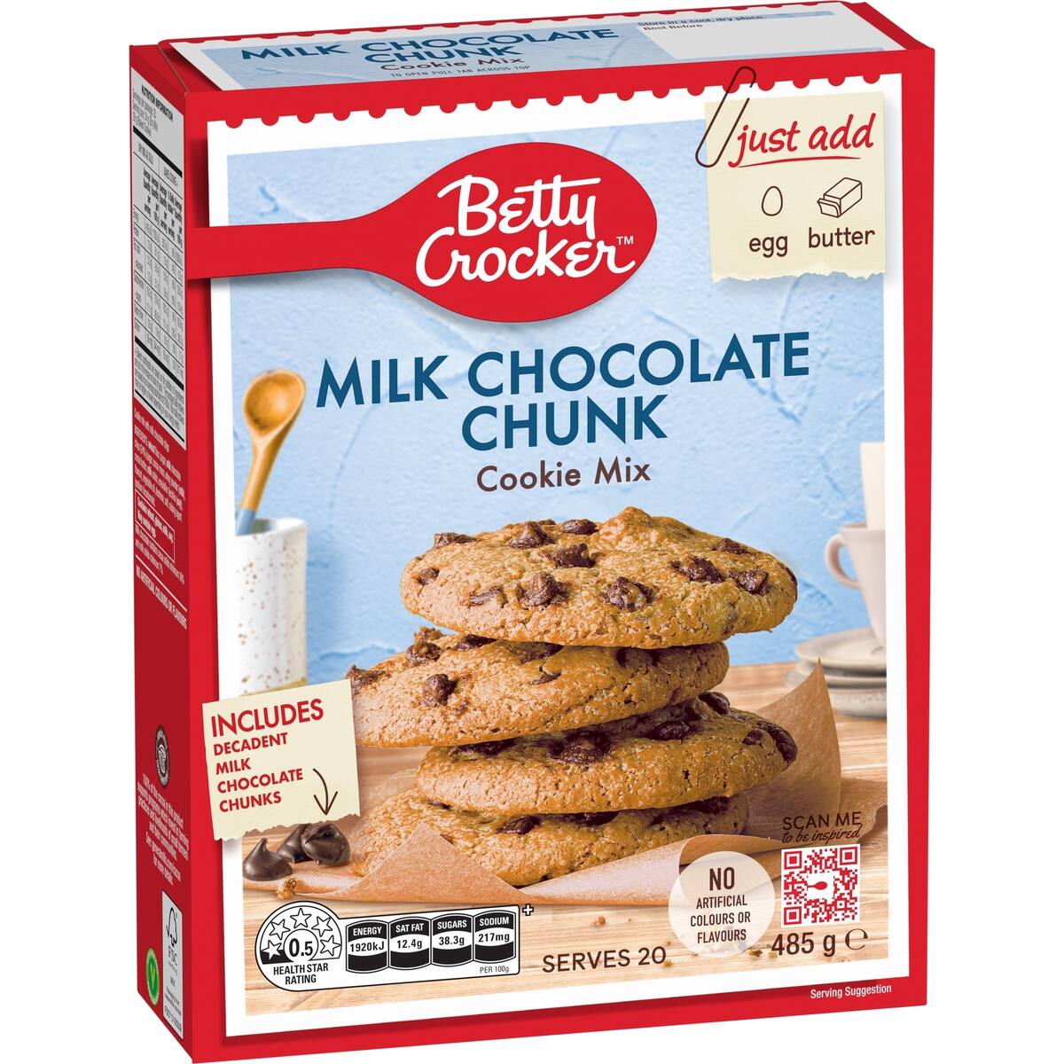 Betty Crocker Milk Chocolate Chunk Cookie Mix 485g