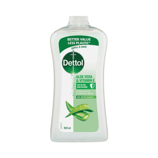 Dettol Antibacterial Liquid Hand Wash Aloe Vera And Vitamin E Refill - 950mL