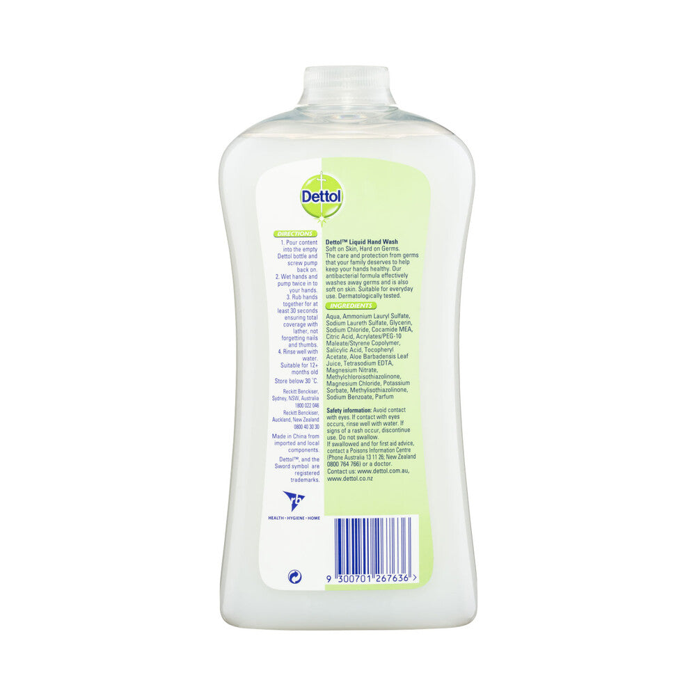 Dettol Antibacterial Liquid Hand Wash Aloe Vera And Vitamin E Refill - 950mL