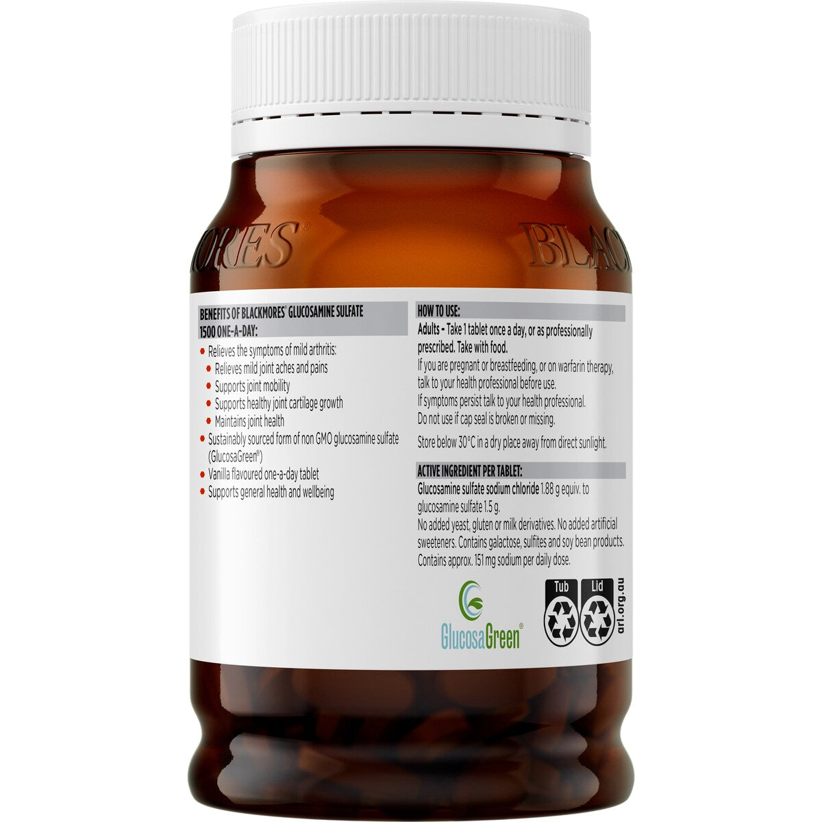 Blackmores Glucosamine Sulfate 1500mg Joint Health Vitamin Tablets 150 pack