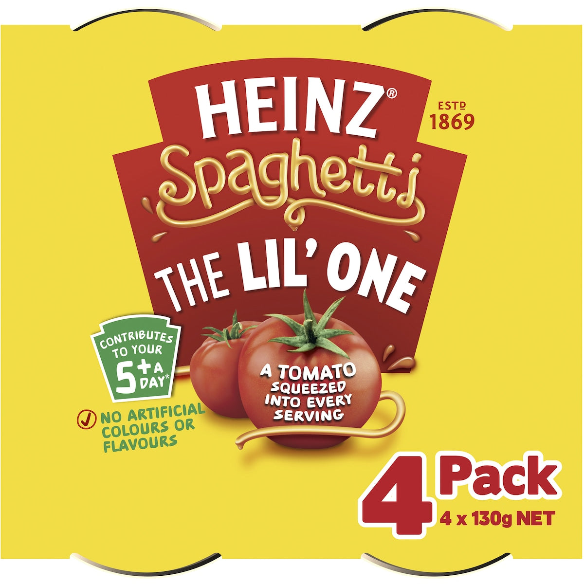 Heinz Spaghetti In Tomato Sauce Canned 130g X 4 Pack