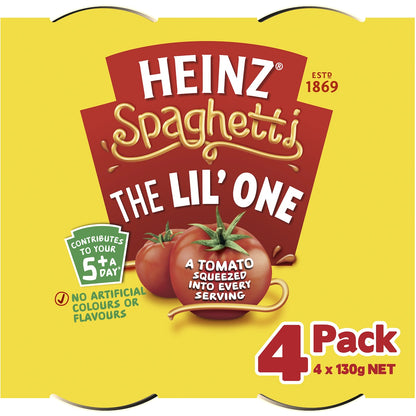 Heinz Spaghetti In Tomato Sauce Canned 130g X 4 Pack