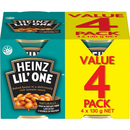Heinz Baked Beans In Tomato Sauce Canned 130g X 4 Pack