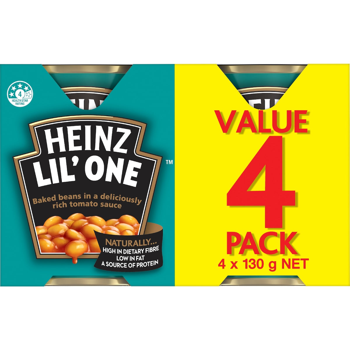 Heinz Baked Beans In Tomato Sauce Canned 130g X 4 Pack