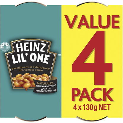 Heinz Beanz Baked Beans In Tomato Sauce Multipack 130g X4 Pack