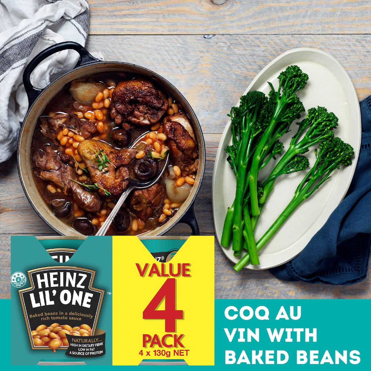 Heinz Baked Beans In Tomato Sauce Canned 130g X 4 Pack