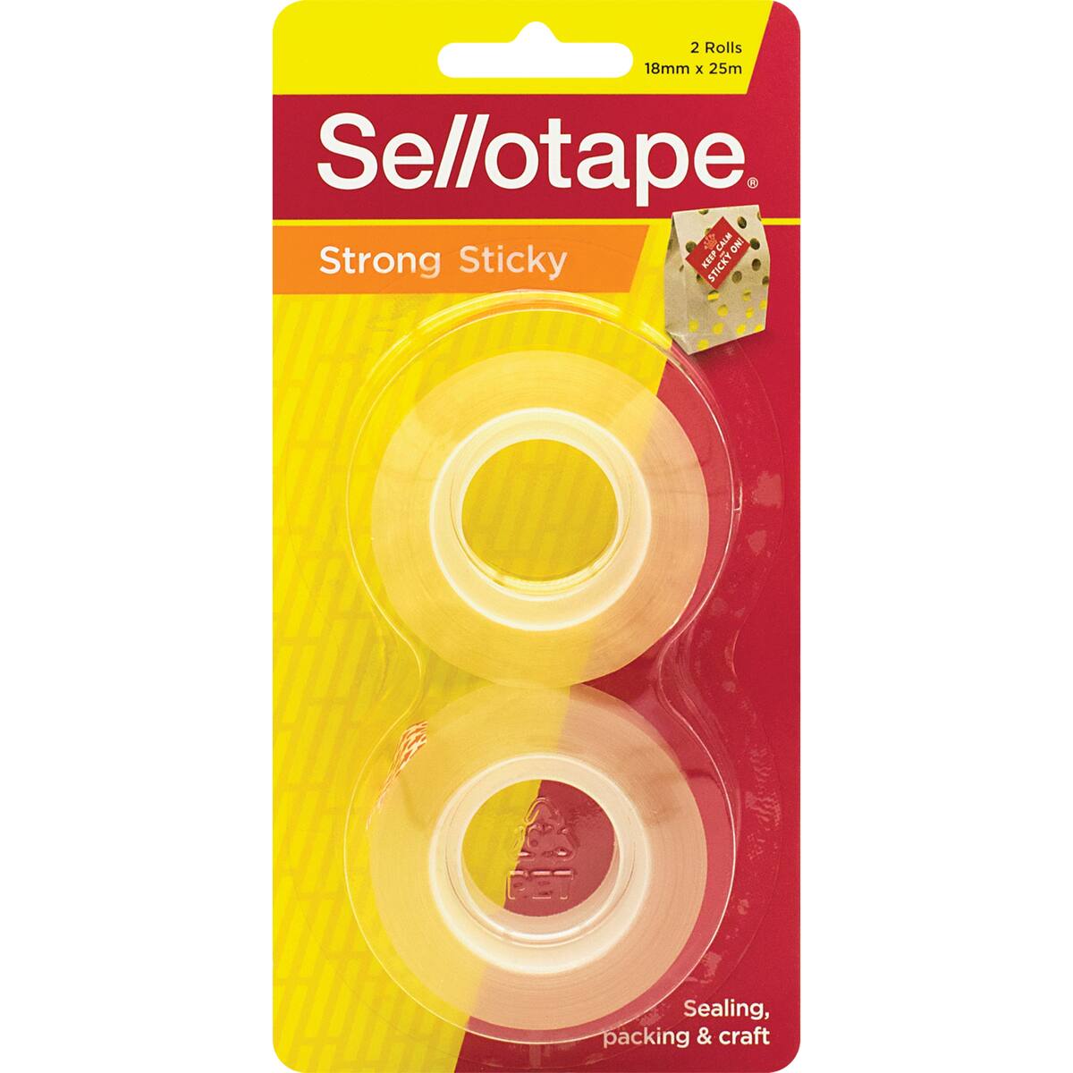 Sellotape Sticky Tape Refill 18mmx25m 2 Pack