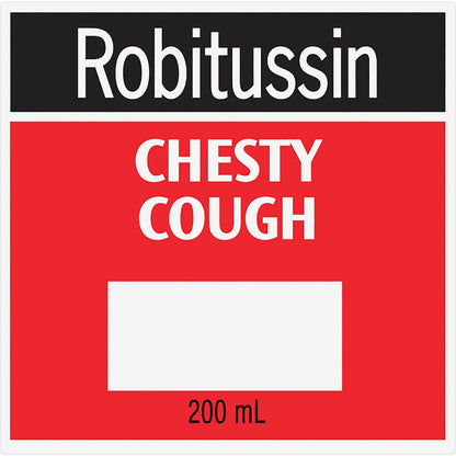 Robitussin Chesty Cough Oral Liquid For Chest Congestion Raspberry 200ml
