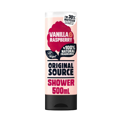 Original Source Body Wash Vanilla & Raspberry Shower Gel - 500mL