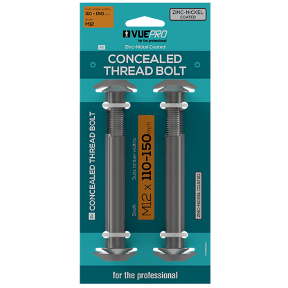 Vuepro Concealed Thread Bolt - 150mm