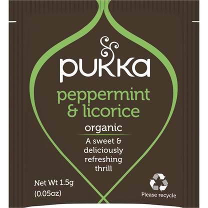 Pukka Peppermint & Licorice Organic Herbal Tea Sachets 20 pack