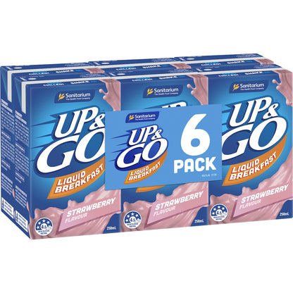 Sanitarium Up&Go Liquid Breakfast Strawberry 6 Pack