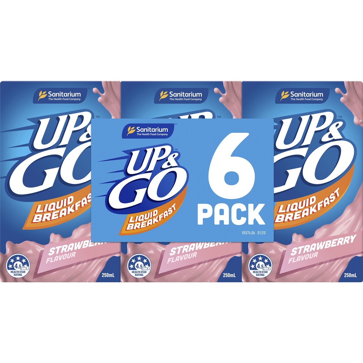 Sanitarium Up&Go Liquid Breakfast Strawberry 6 Pack