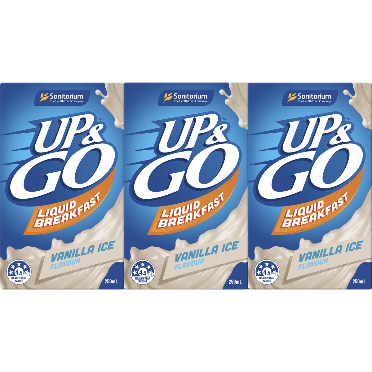 Sanitarium Up&Go Liquid Breakfast Vanilla Ice 3 Pack