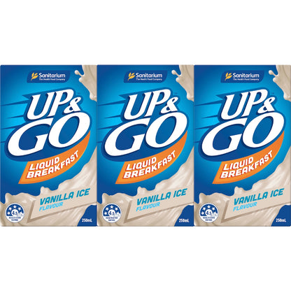 Up&go Liquid Breakfast Vanilla Ice 250ml X 3 Pack