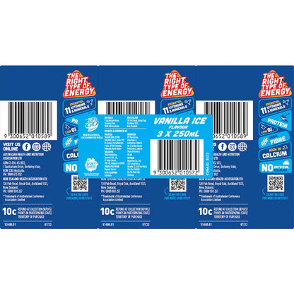 Up&go Liquid Breakfast Vanilla Ice 250ml X 3 Pack