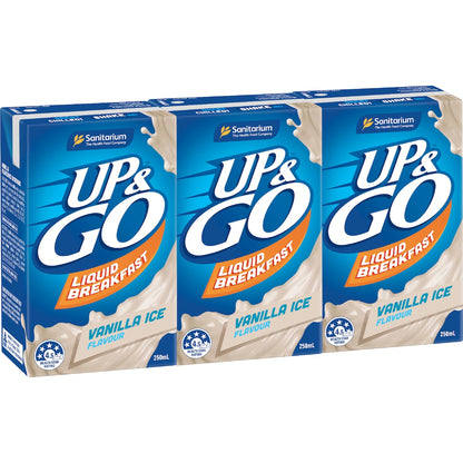 Up&go Liquid Breakfast Vanilla Ice 250ml X 3 Pack