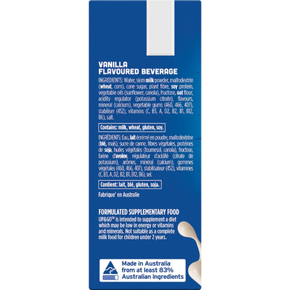 Up&go Liquid Breakfast Vanilla Ice 250ml X 3 Pack
