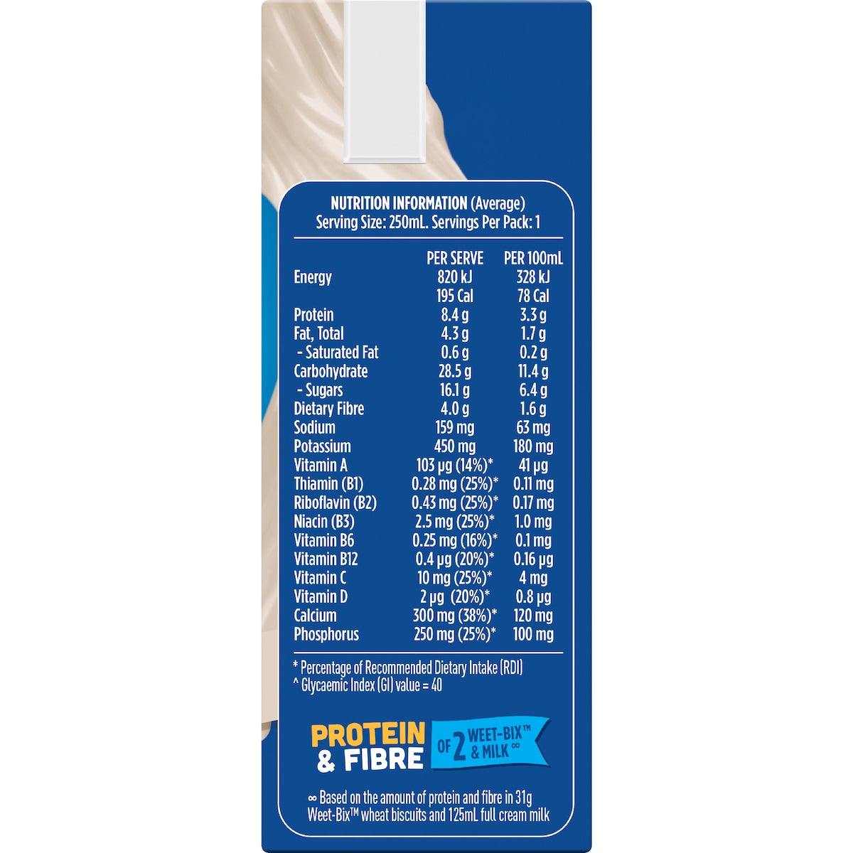 Up&go Liquid Breakfast Vanilla Ice 250ml X 3 Pack