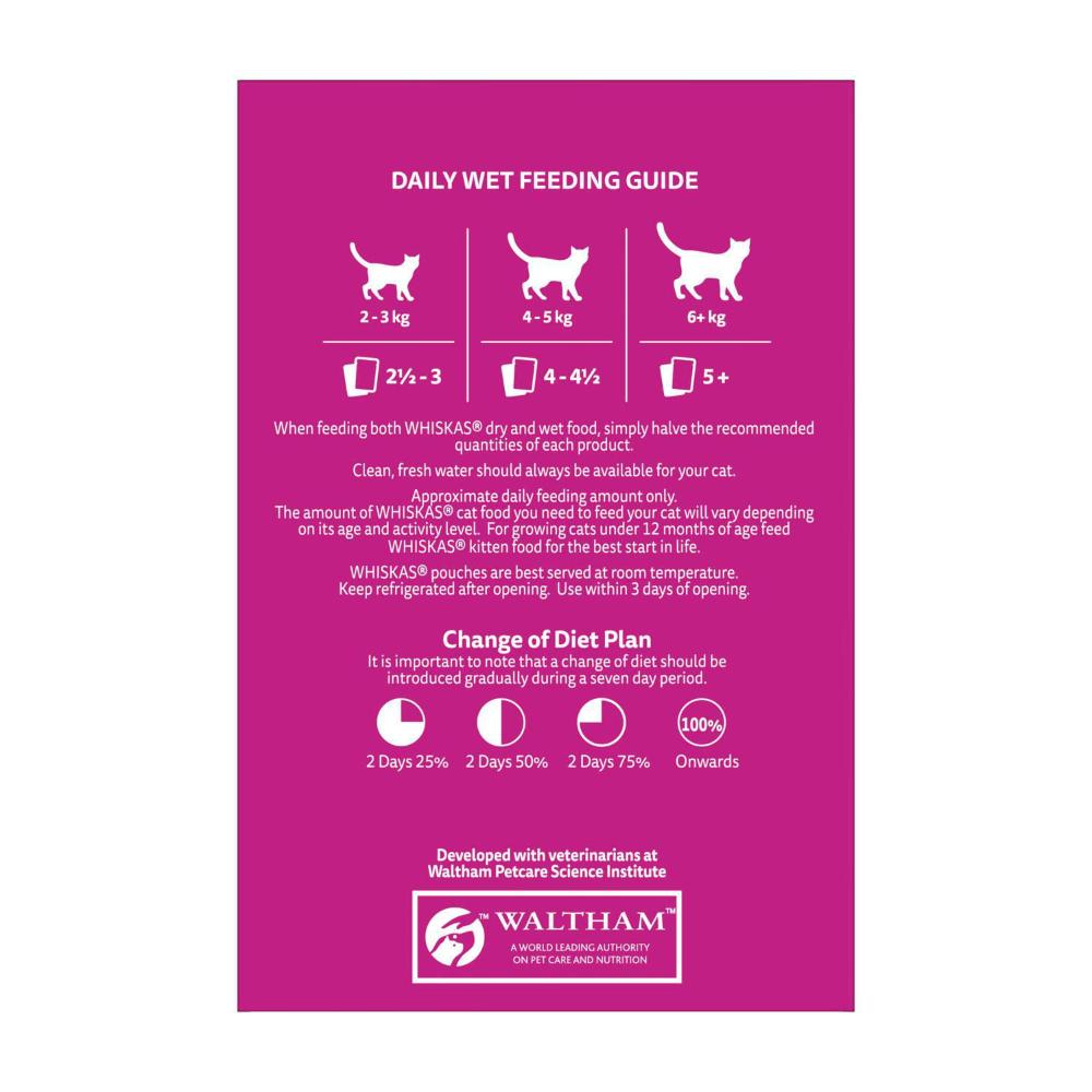 Whiskas Adult 1+ Years So Meaty Wet Cat Food With Meat Cuts In Gravy 12x85g Pouch - 12 pack