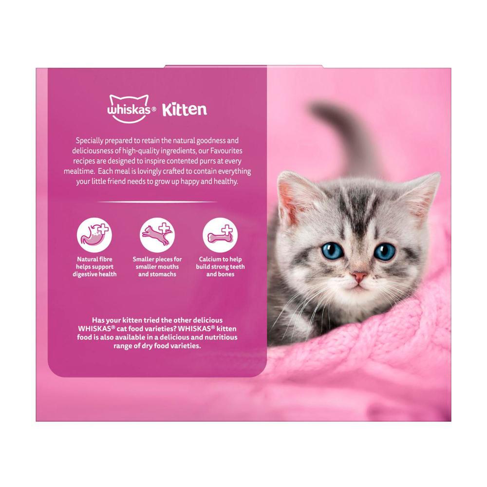 Whiskas Kitten Wet Cat Food With Chicken Favourites In Gravy Pouches 12x85g - 12 pack
