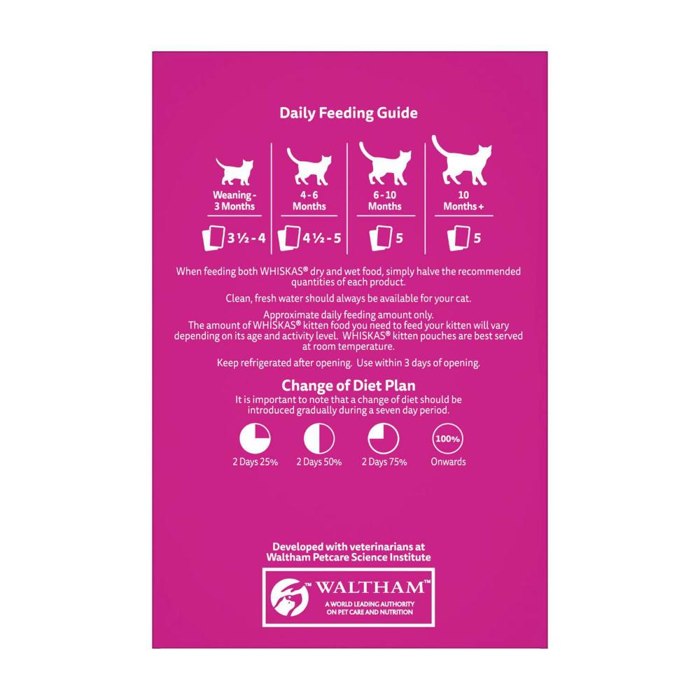 Whiskas Kitten Wet Cat Food With Chicken Favourites In Gravy Pouches 12x85g - 12 Pack