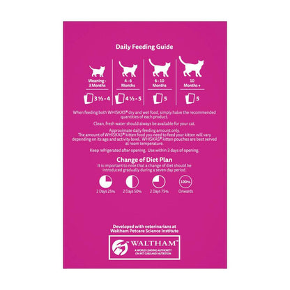 Whiskas Kitten Wet Cat Food With Chicken Favourites In Gravy Pouches 12x85g - 12 pack