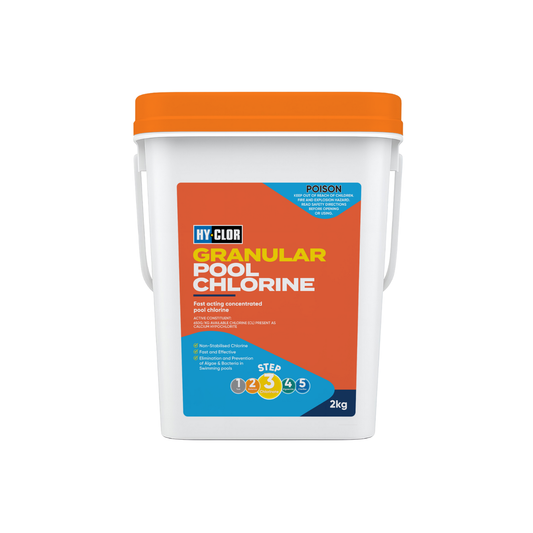 Hy Clor Granular Pool Chlorine - 2kg - Calcium Hypochlorite - Algae Control
