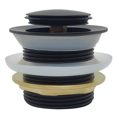 Kinetic 40mm Matte Black Non Overflow Pop Up Bath Waste