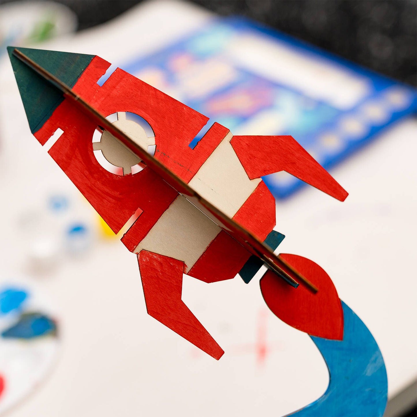 Crafted Rocket Wooden Puzzle - 14 Pieces - 195 x 305mm