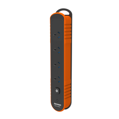 Jackson Rugged Plus Powerboard - 4 Outlet - 2m - Black