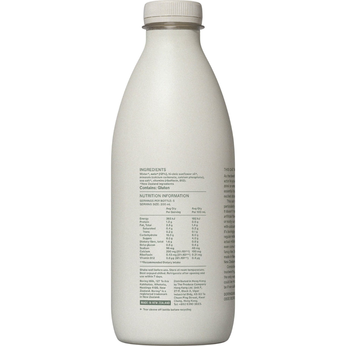 Boring Oat Long Life Milk Uht 1l