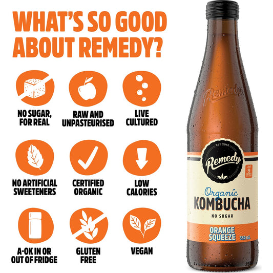 Remedy Kombucha Orange Squeeze 330mL