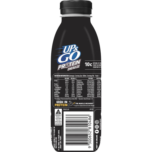 Up&go Protein Energize Strawberry Flavour Drink 500ml