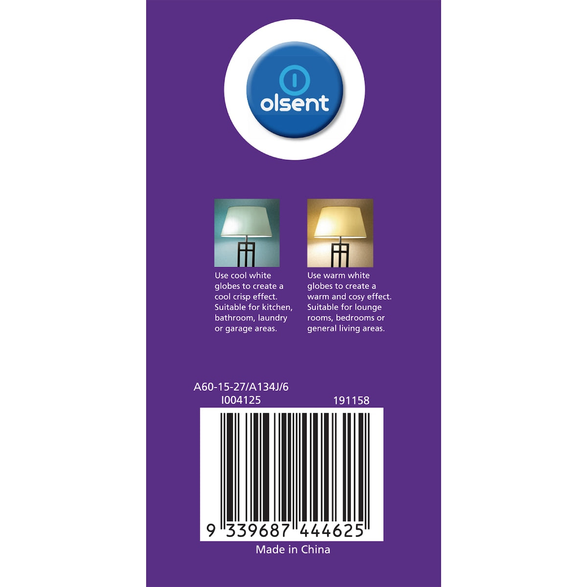 Olsent Led Gls Bc 15.0w 1800lm Warm White 2 Pack