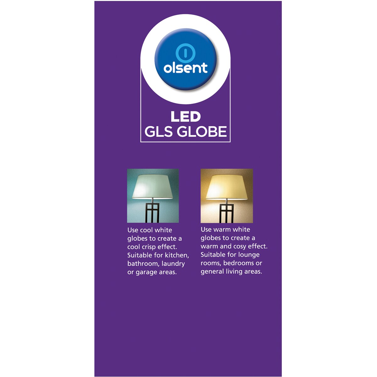 Olsent LED GLS Bayonet Cap 15W 1700lm Cool White Light Globe 2 pack