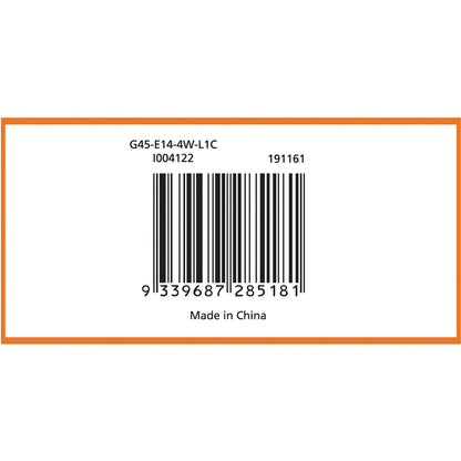 Olsent LED Filament Round Globe 4W Small Edison Screw 2 pack